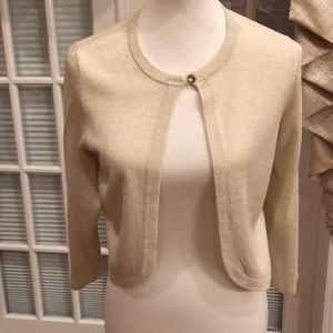 NWT Ann Taylor cardigan creamy gold
